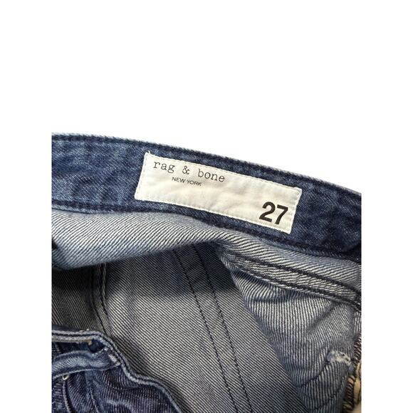 rag & bone Logan High-Rise Wide-Leg Jeans Medium Wash Women's 27 - Picture 4 of 10